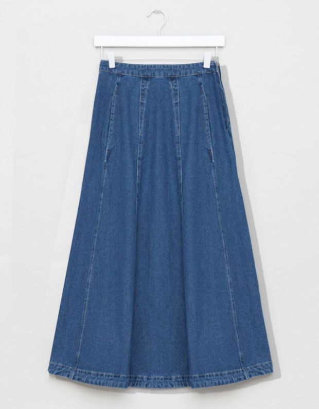 Denim A-Line Midi