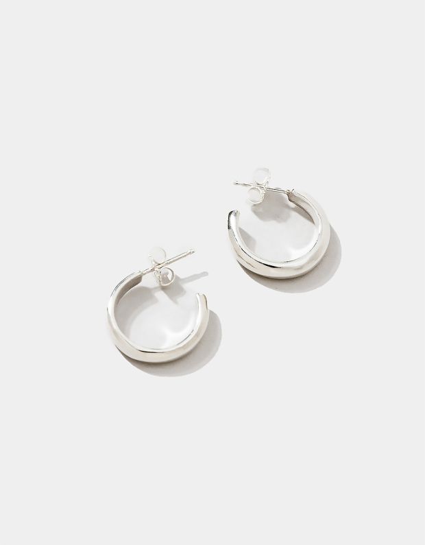 Jane Hoops in Silver