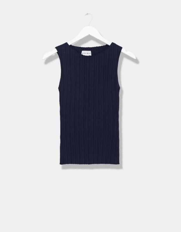 Navy Brook Rib Top