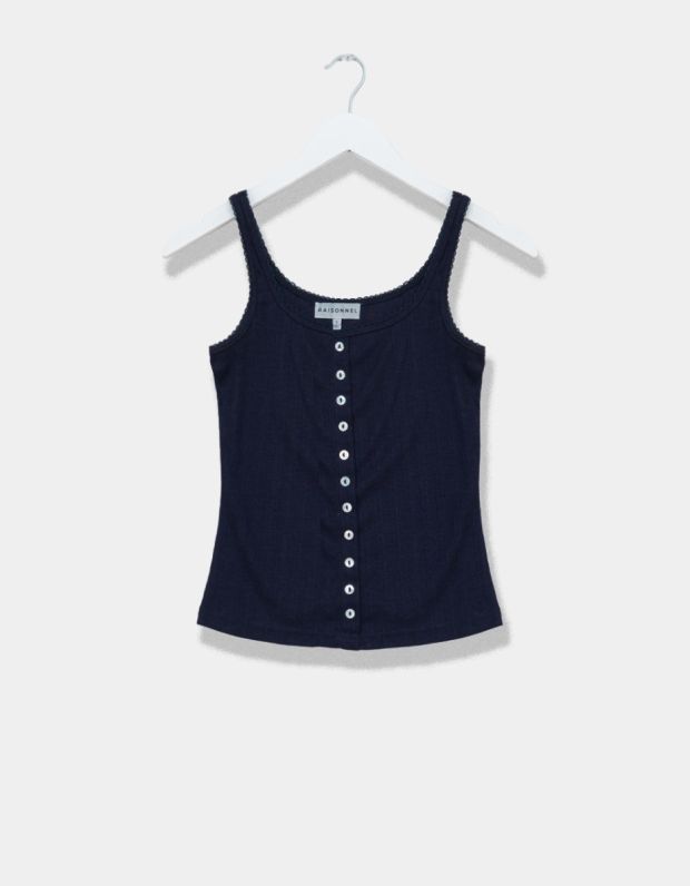 Navy Pointelle Cami