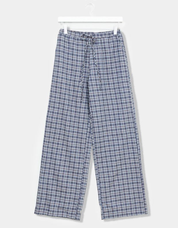Plaid Drawstring Pants