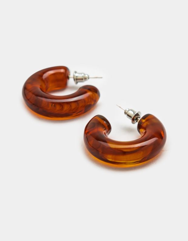 Salma Hoops in Amber