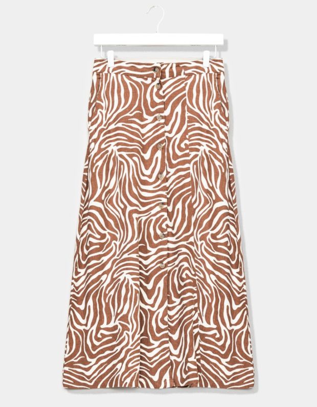 Zebra Button Skirt